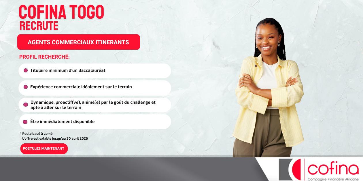 COFINA lance une nouvelle vague de recrutement de stagiaires (28 avril 2026)