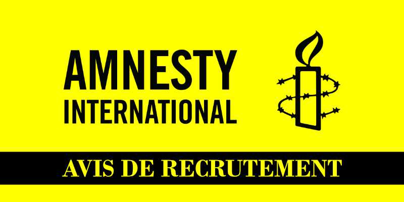 Appel à candidatures à un poste à l'ONG Amnesty International 27 avril 2026