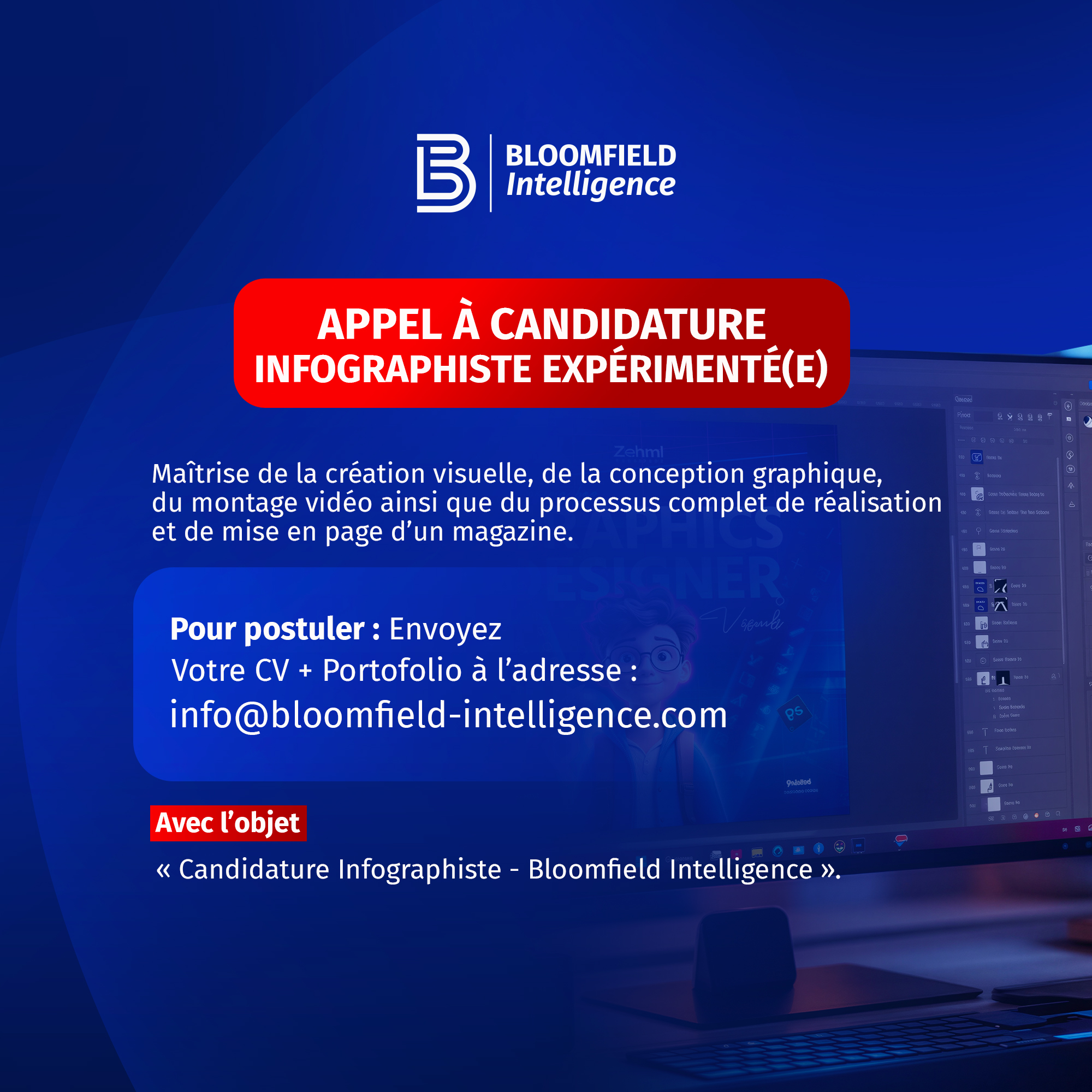 Bloomfield Intelligence recrute (24 mai 2026)