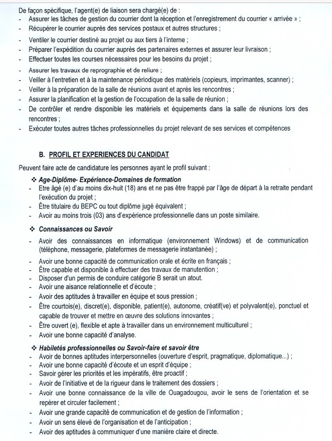 Burkina Faso : le Ministère Transition Digitale, Postes et Communications Electroniques recherche ces profils (26 mai 2026)