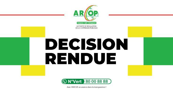 Les décisions de l'ARCOP du 26 mai 2026