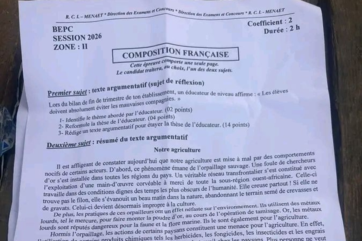 Côte d'Ivoire BEPC 2026 une page ivoirienne prédit les épreuves à venir