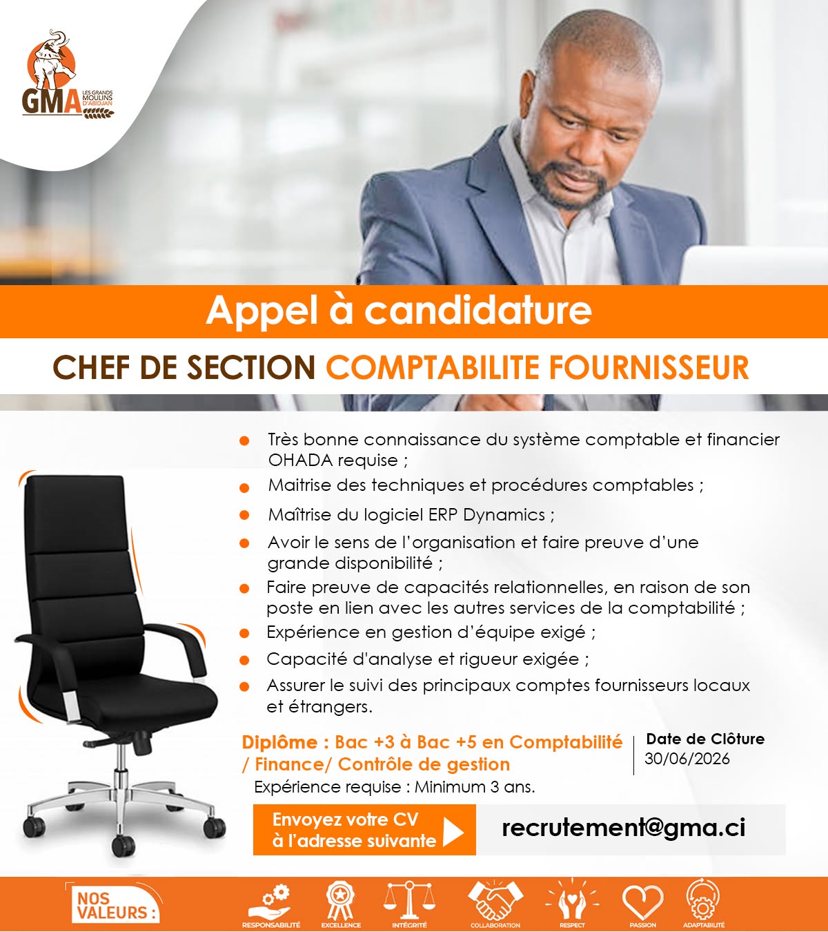 LES GRANDS MOULINS D'ABIDJAN RECRUTE DU PERSONNEL (23 juin 2026)