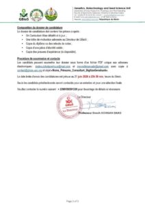 Recrutement à l’Université d’Abomey-Calavi, 3 postes disponibles (19 juin 2026)