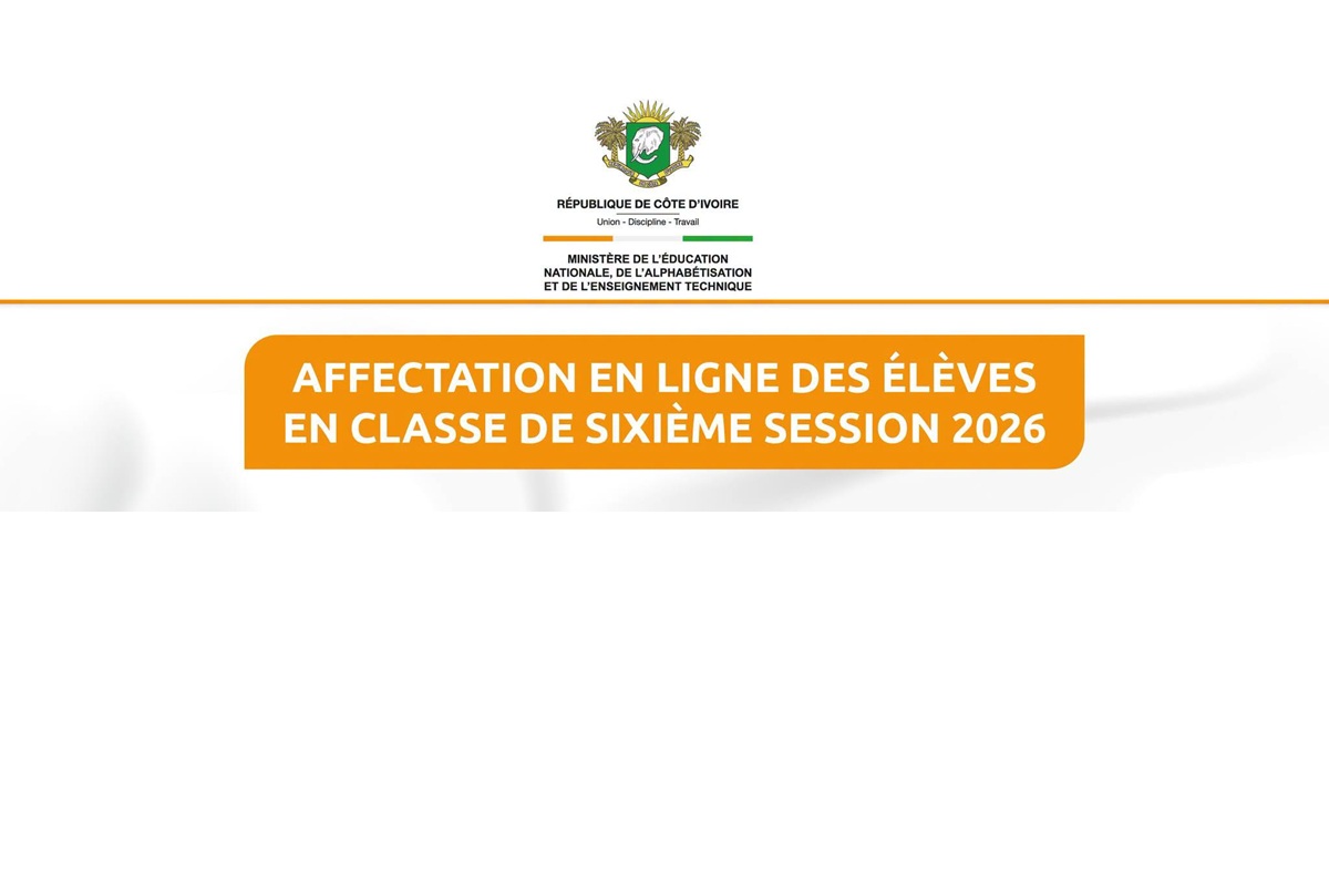 Côte d’Ivoire affectation en ligne des élèves en classe de 6e 2026