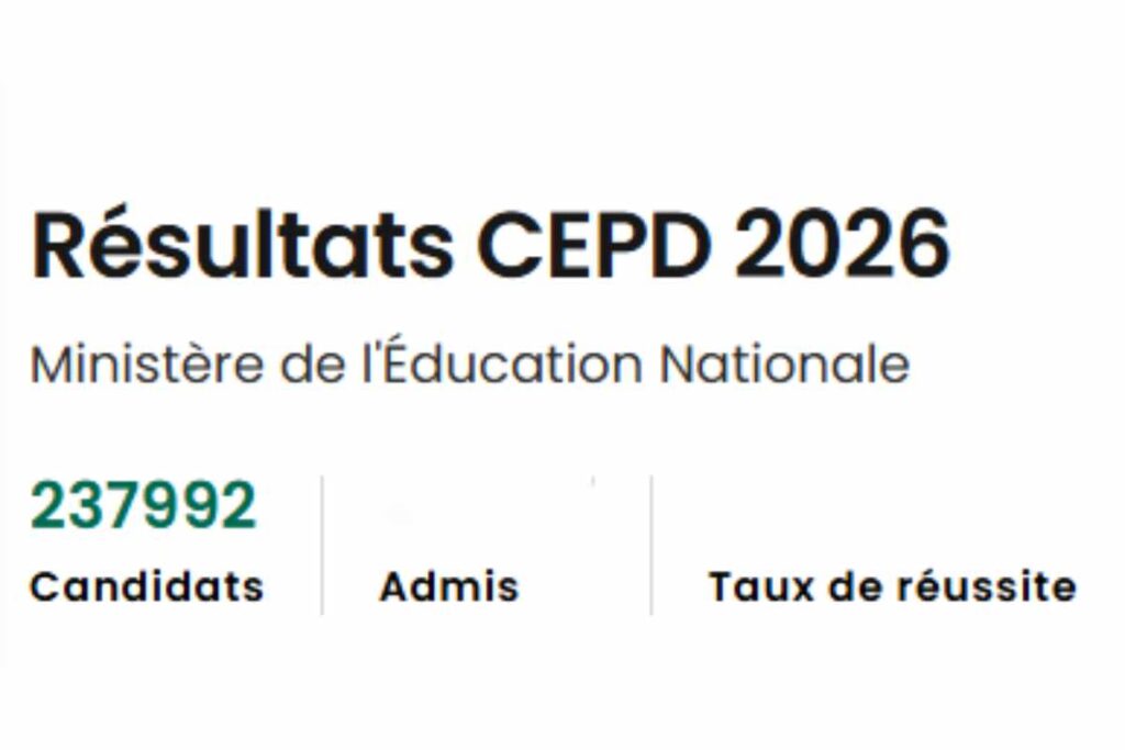 Résultats du CEPD 2026 au Togo un taux de réussite qui dépasse celui du BEPC