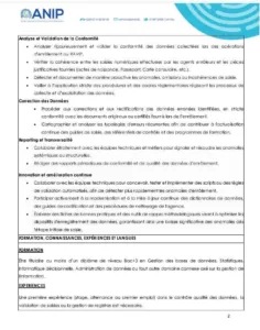 Bénin : l’Agence Nationale d'Identification des Personnes (ANIP) recrute pour 6 postes, 17 septembre 2026