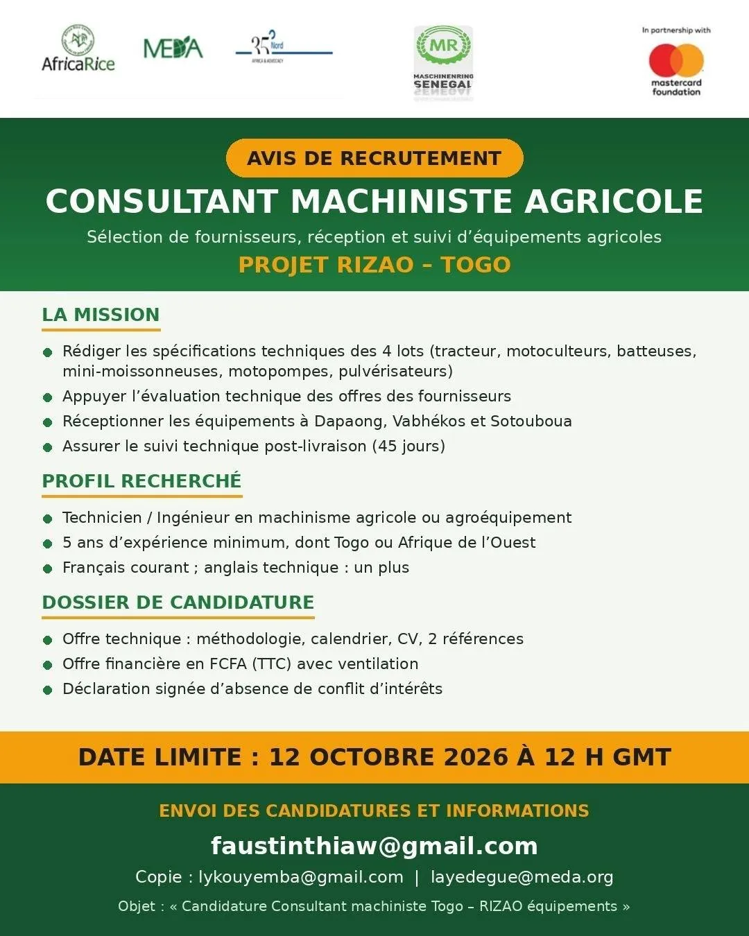 Inades-Formation Togo recherche un consultant 02 octobre 2026