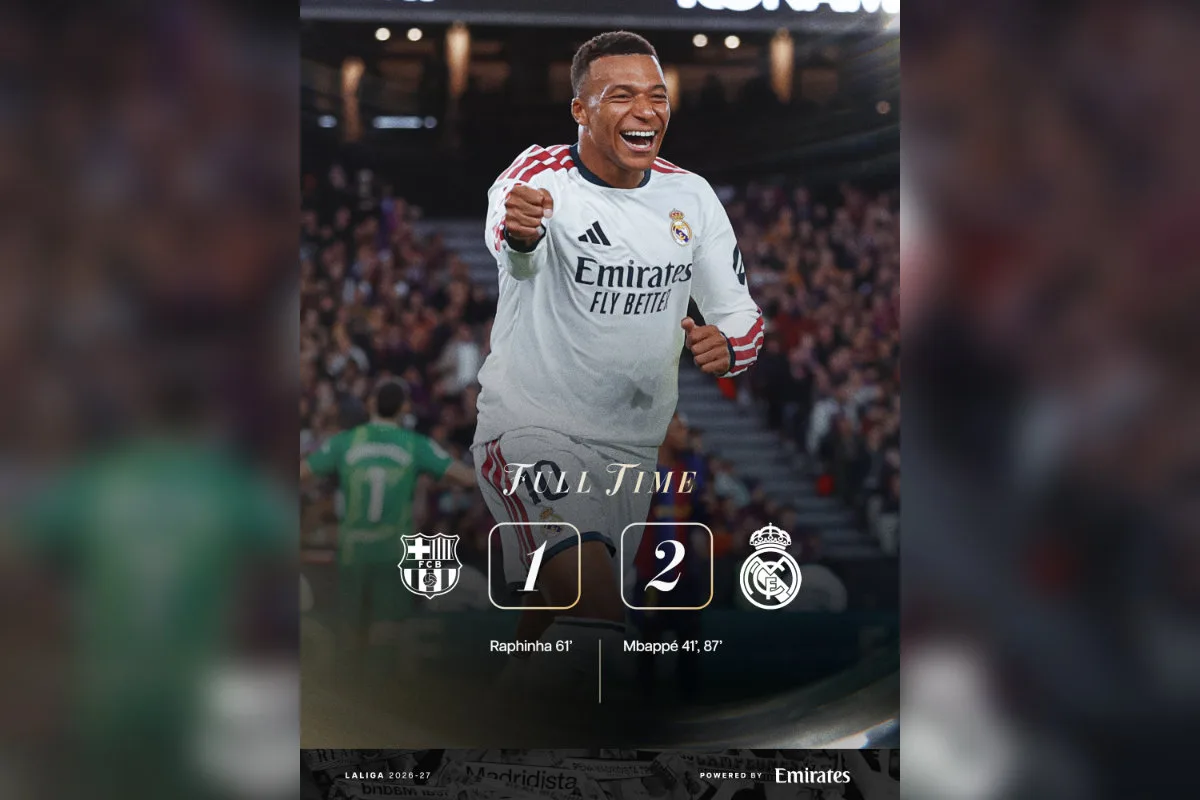 Liga Mbappé signe un doublé et le Real Madrid bat Barcelone (2-1)