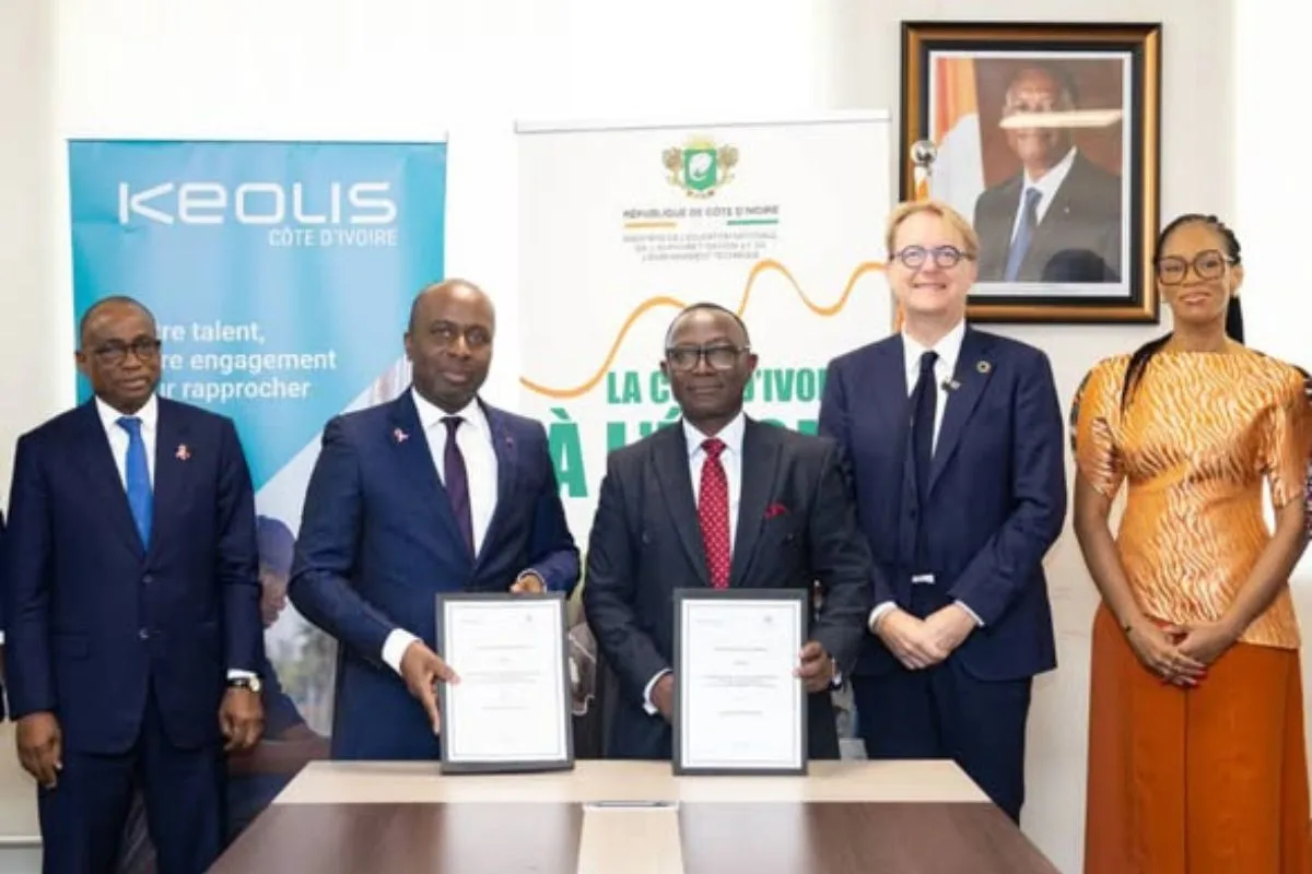 Signature de l’accord de partenariat entre le gouvernement de Côte d’Ivoire et Keolis pour la formation des jeunes aux métiers du transport