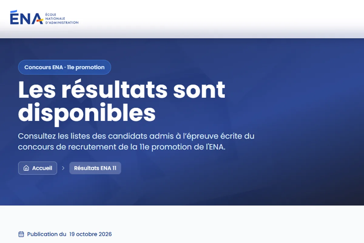 RDC / ENA 2027-2028 : la liste des admis à l'épreuve écrite disponible