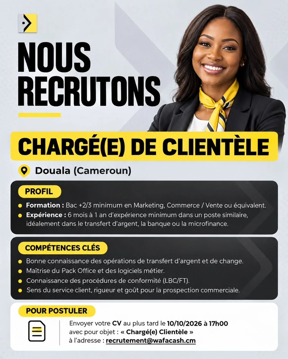 Wafacash recherche ce profil 05 octobre 2026